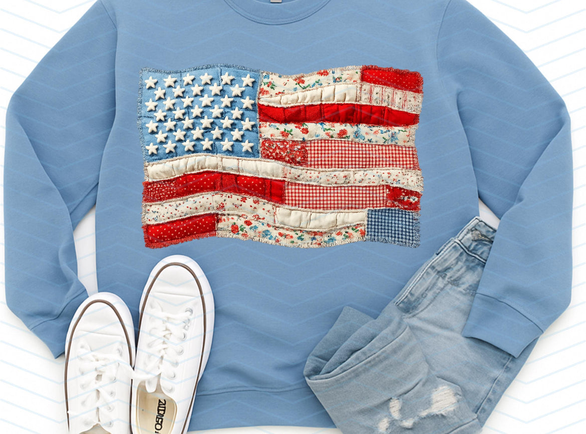 Quilted Flag Tee