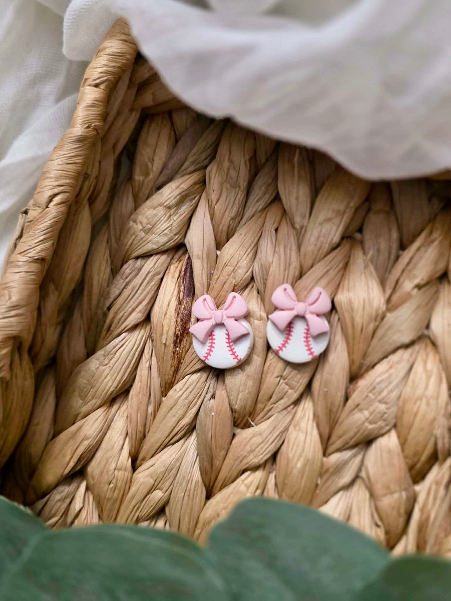Baseball Bow Stud
