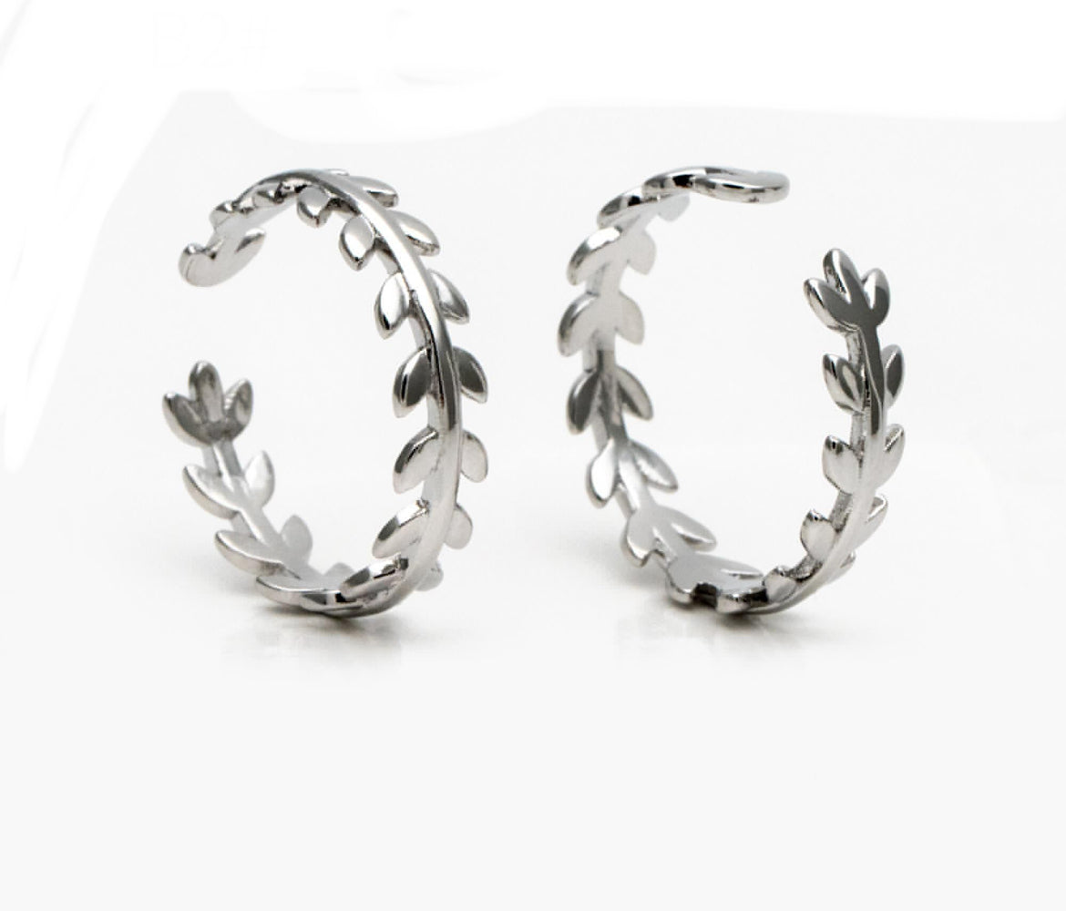 Silver Leafy Rings