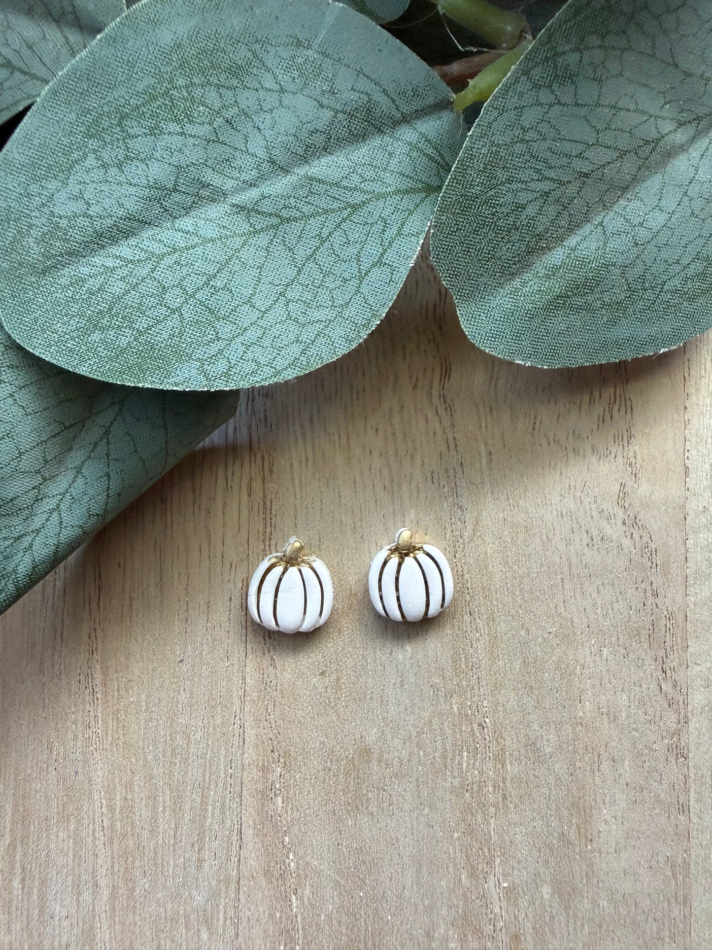 Gilded Pumpkin Studs