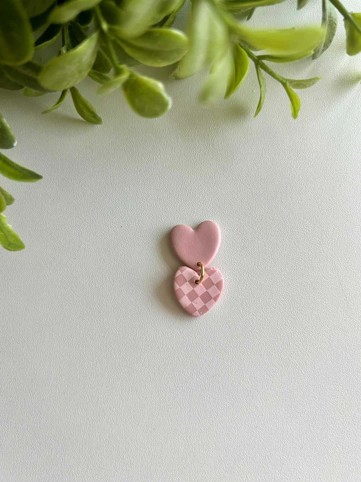 Pink Checkered Heart Allyson