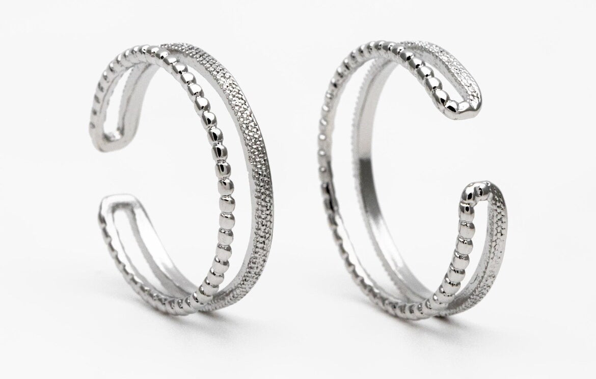 Silver Double Banded Ring