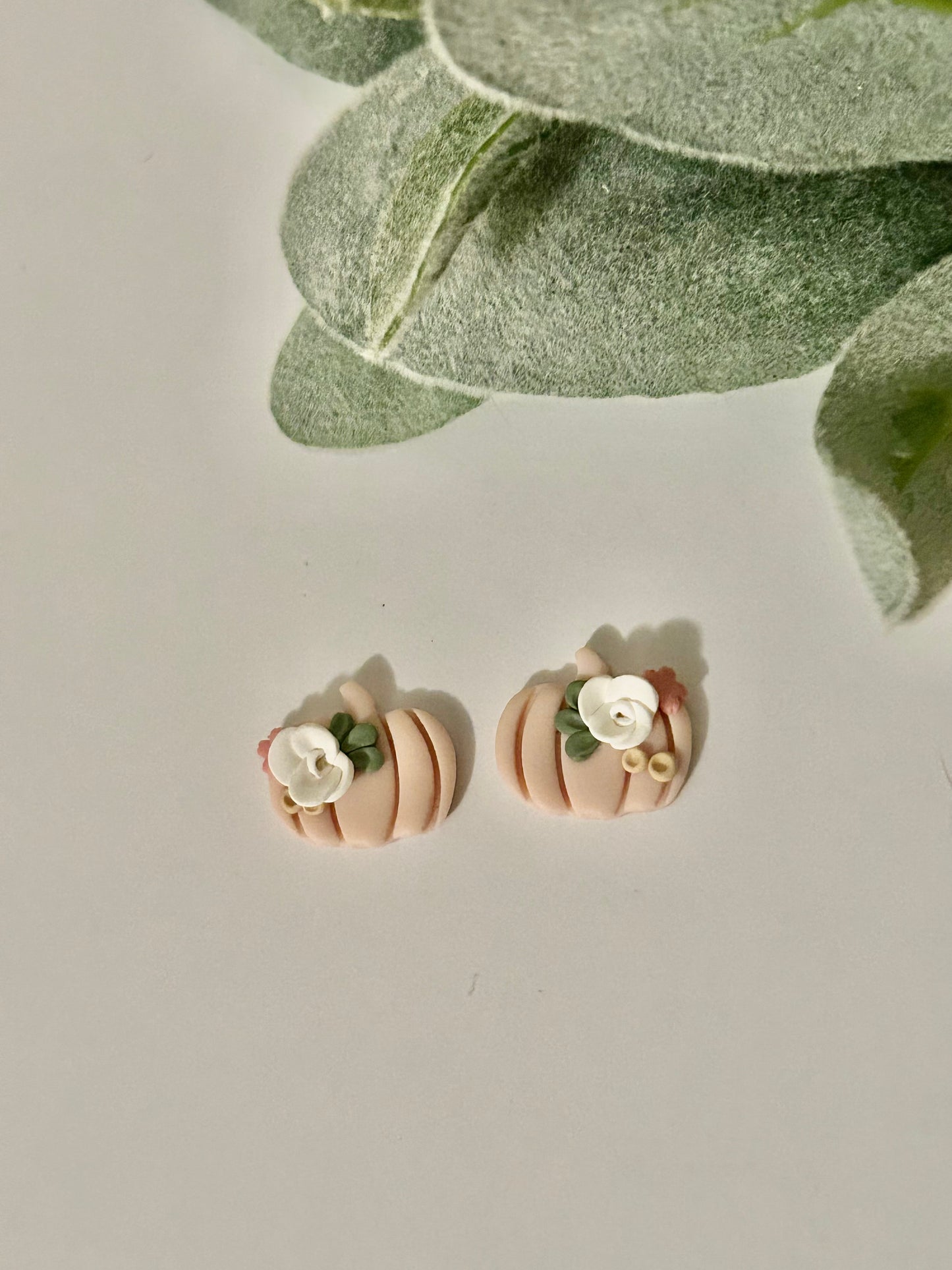 Floral Pumpkin Studs