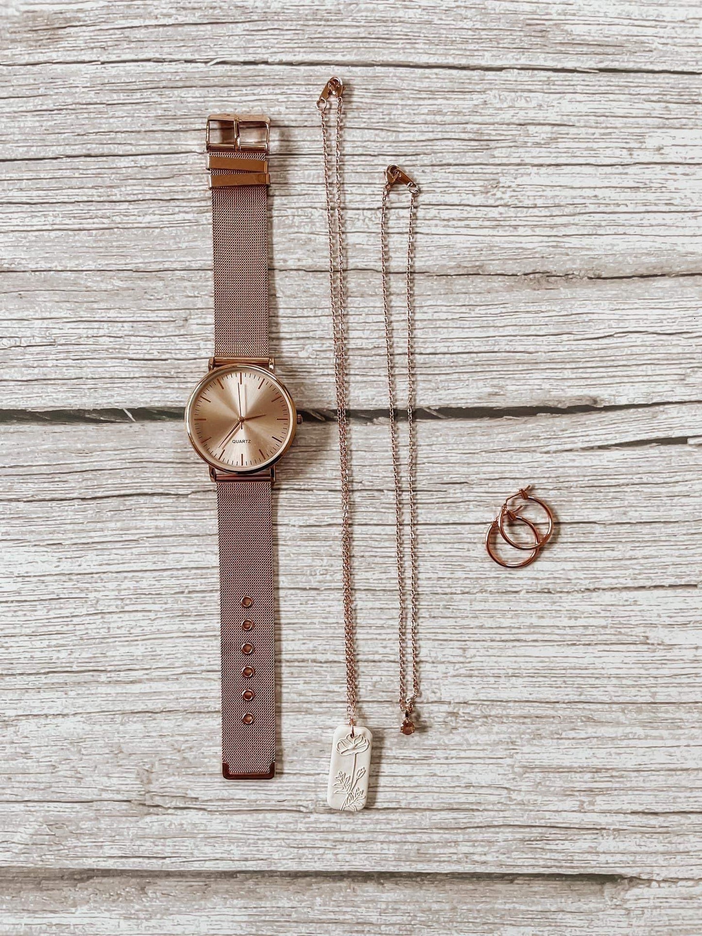 Birth Flower Bar Necklace