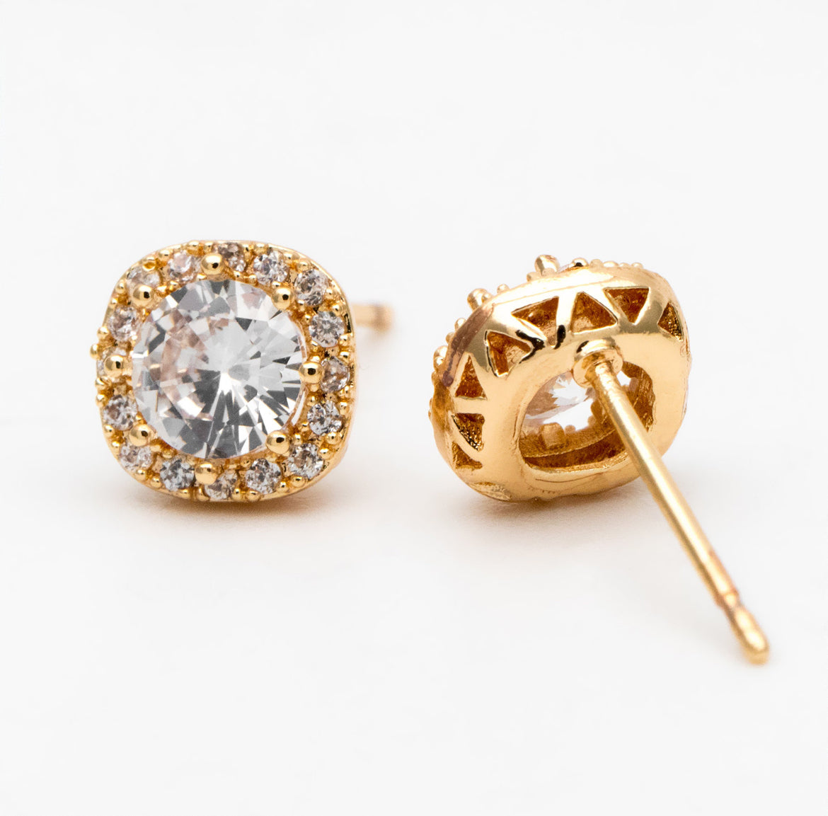 Squared Crystal Studs