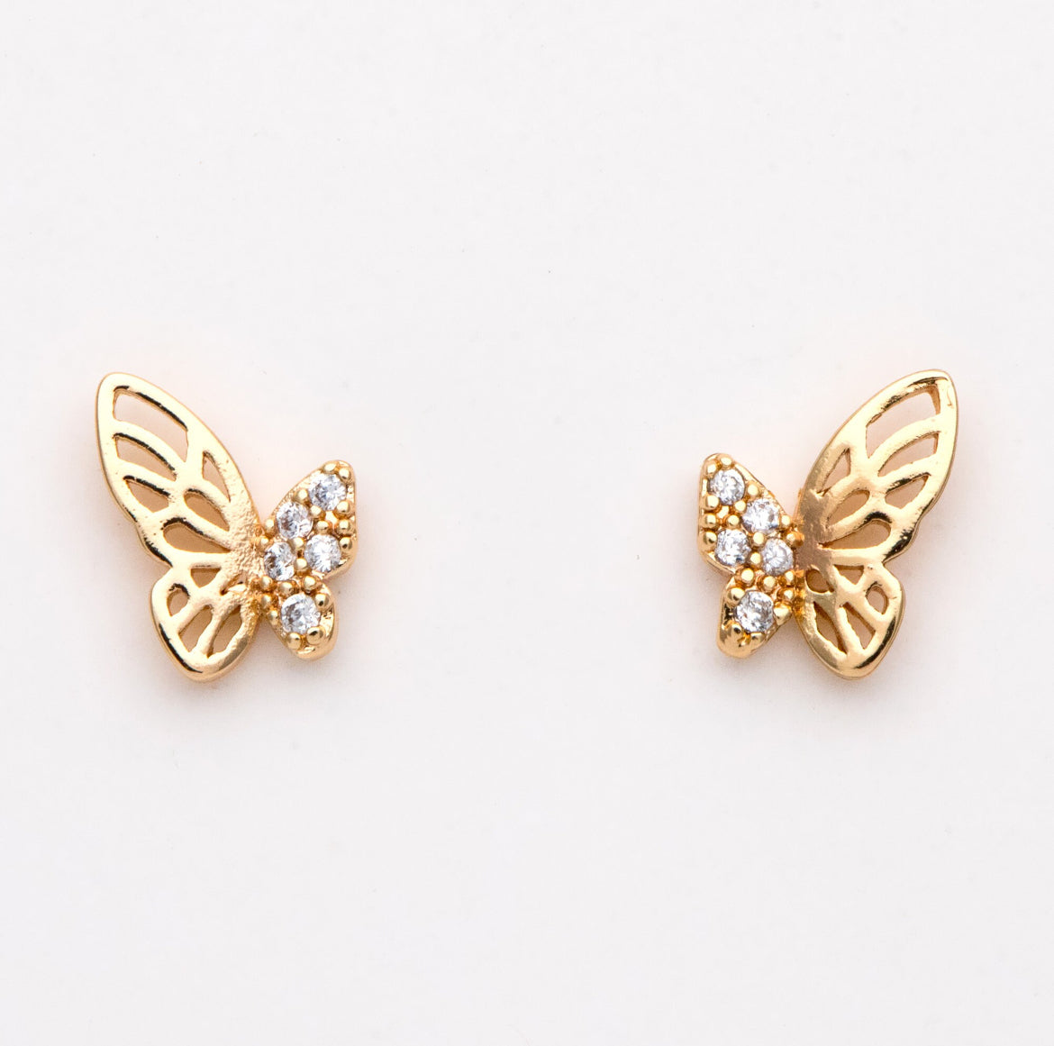 Gilded Gold Butterfly Studs