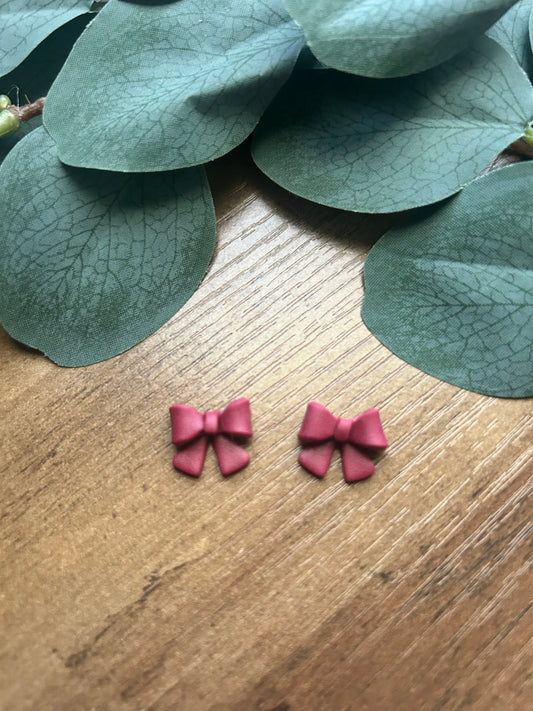 Cabernet Bow Stud