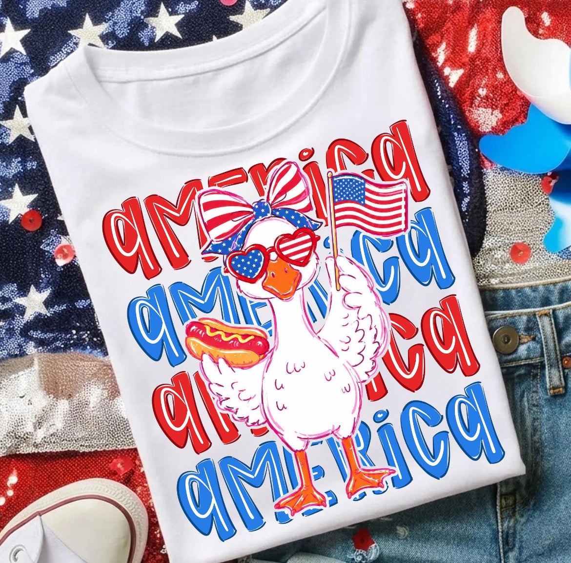 Hotdog Goose Tee