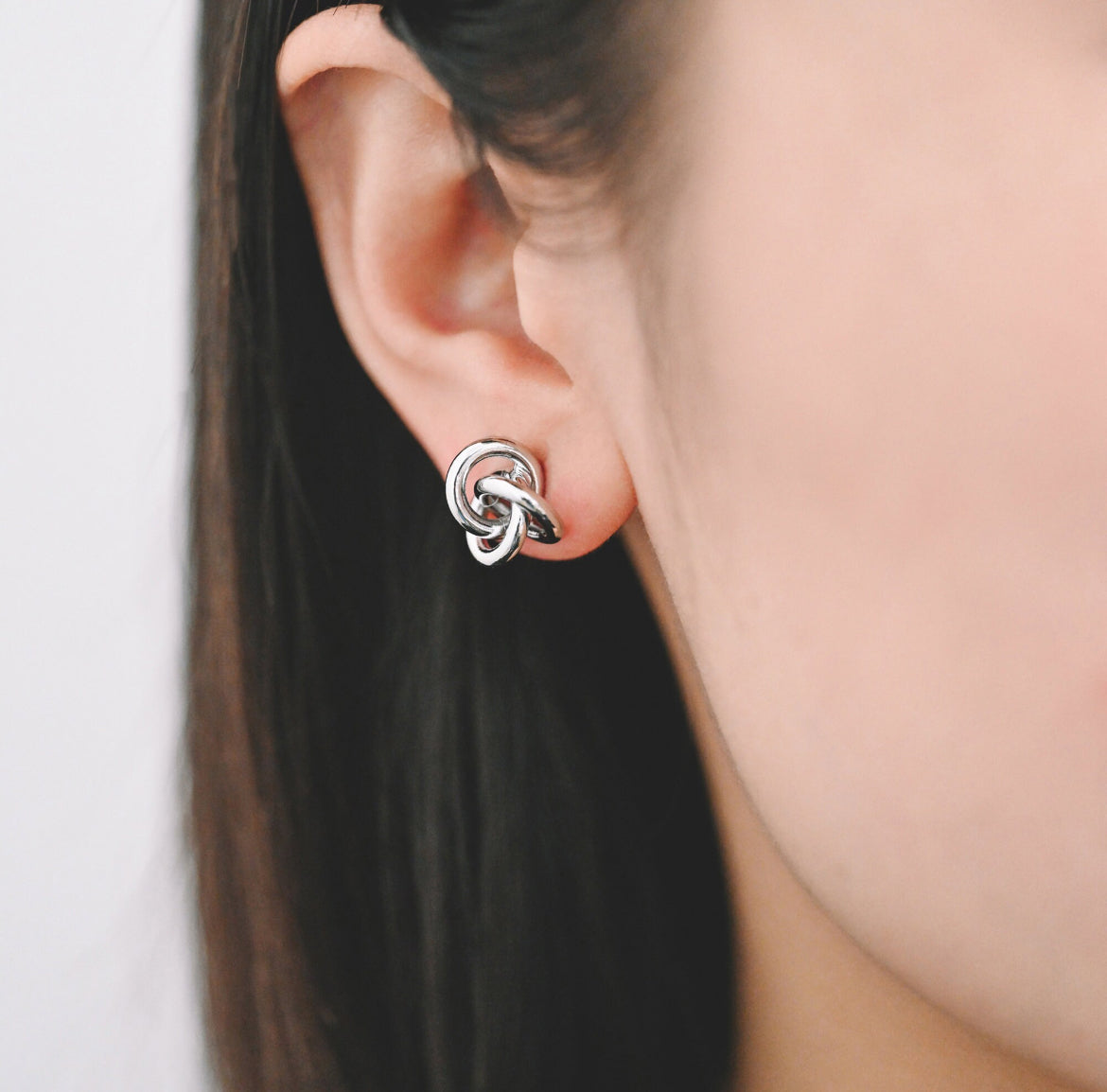 Silver Knot Studs