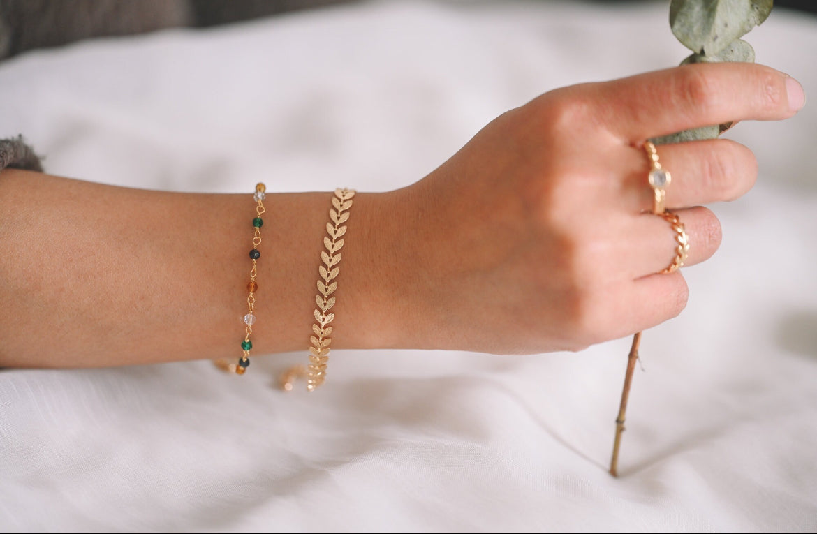 Gold Leafy Bracelet