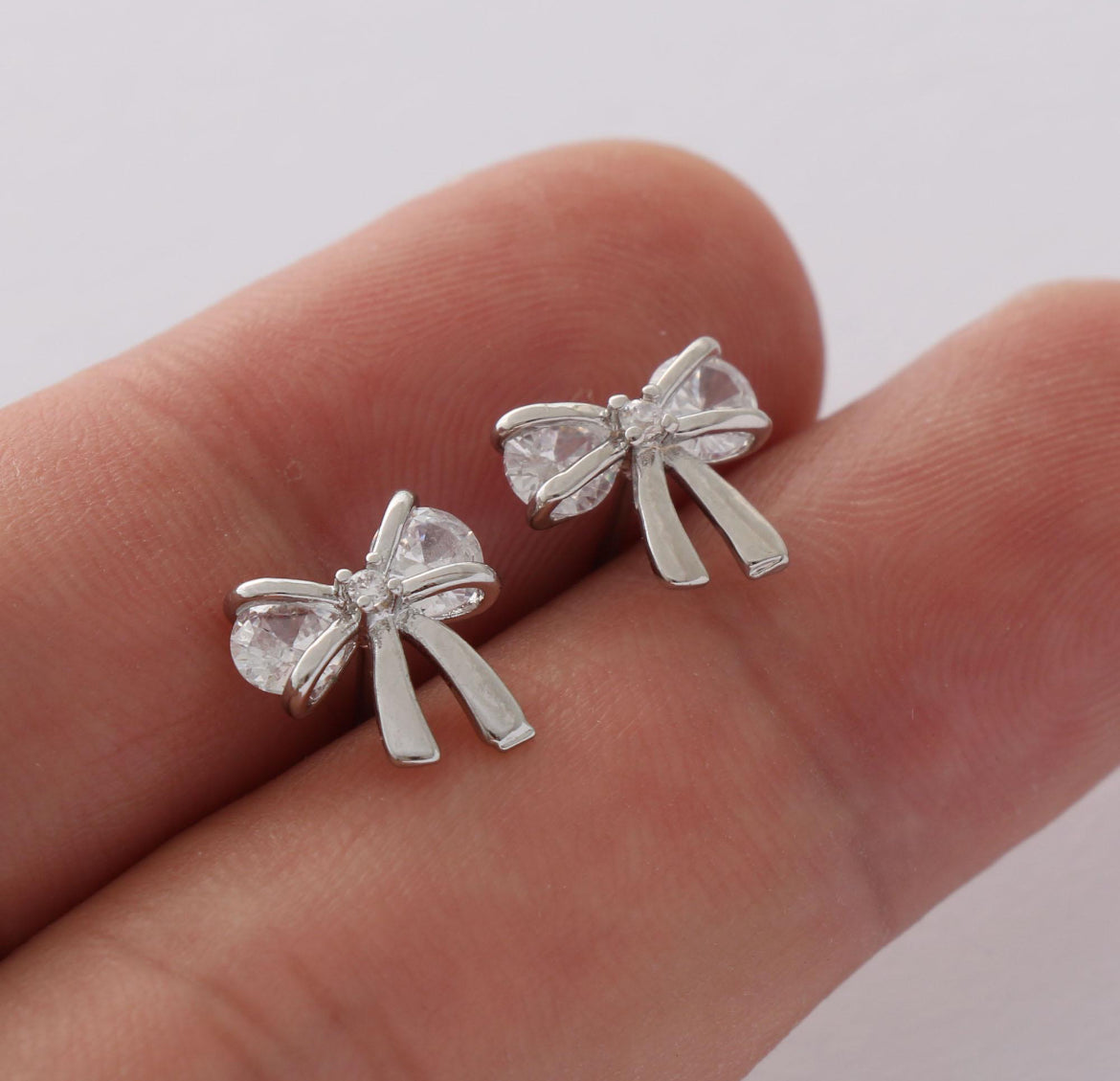 Silver Crystal Bow