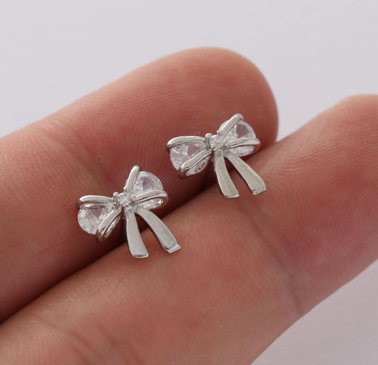 Silver Crystal Bow