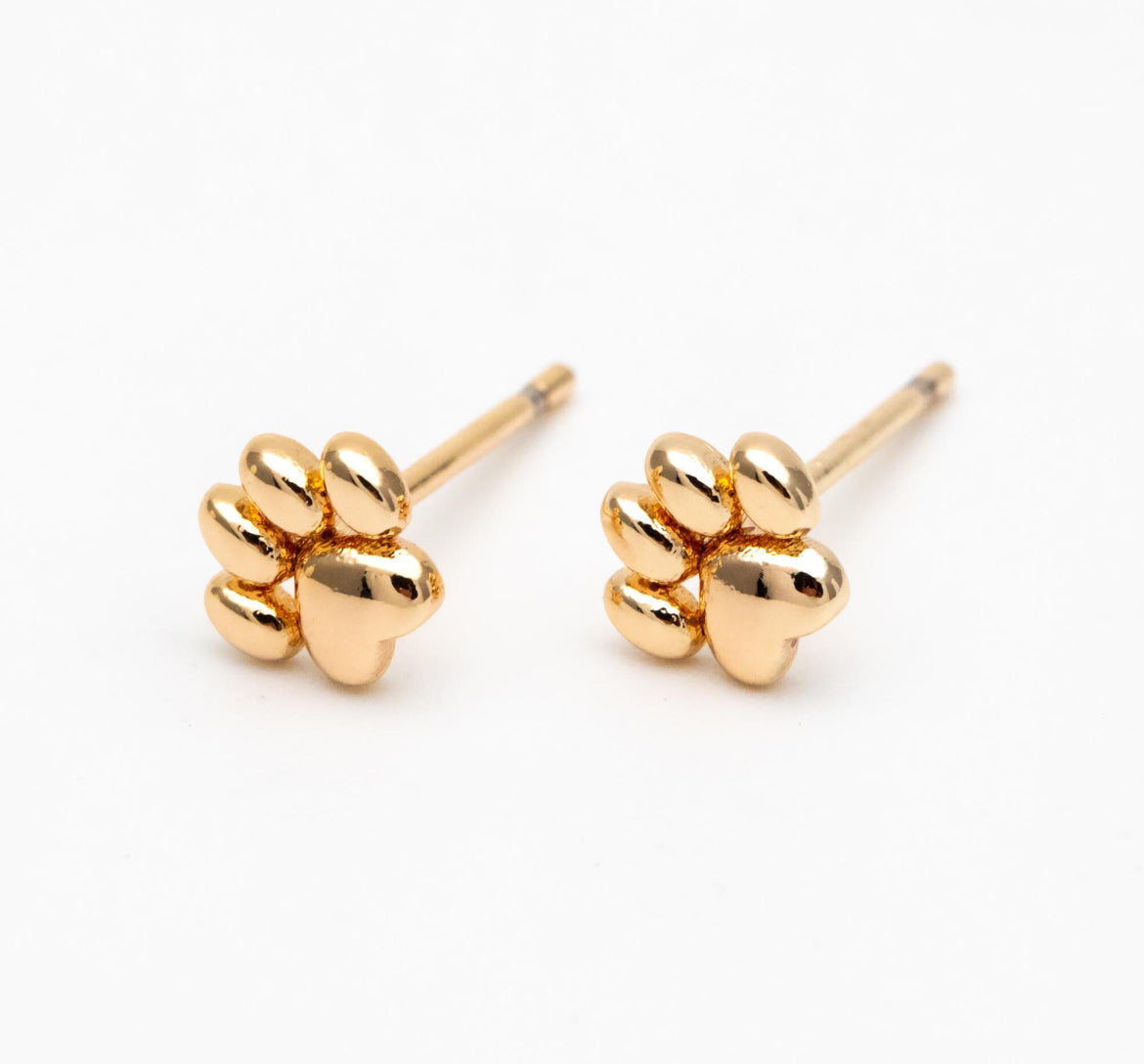 Gold Paw Studs