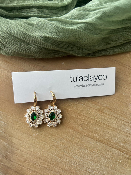 Emerald & Crystal Drops