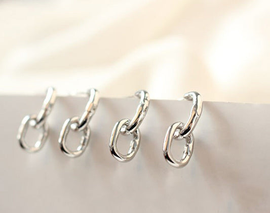 Silver Linked Studs