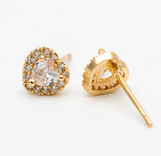 Gilded Heart Studs