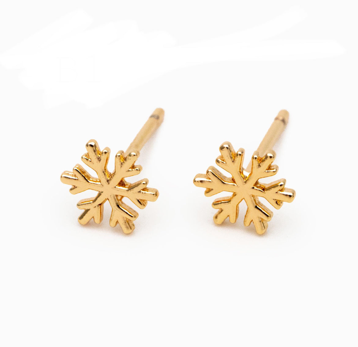 Gold Snowflake Studs