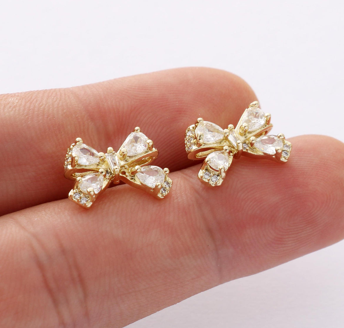 Gold Crystal Bows