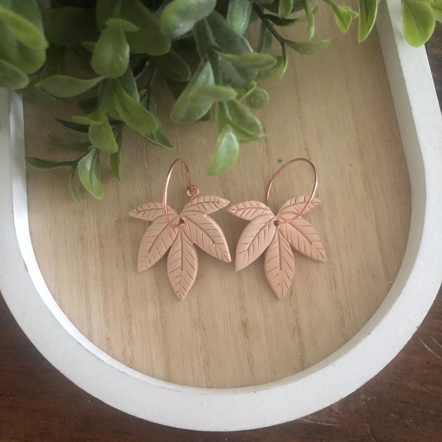 Pink Maple Leaf Dangle