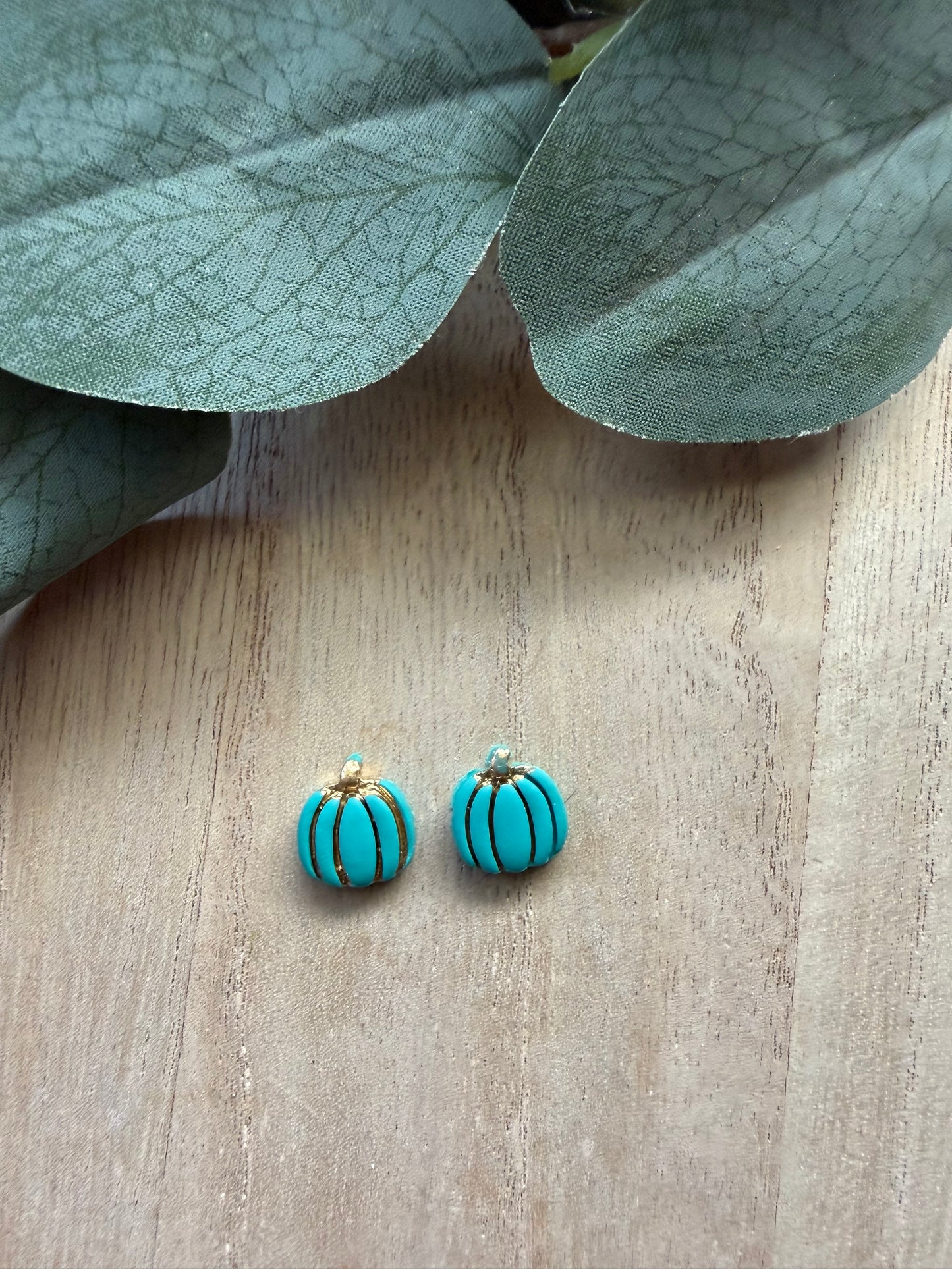 Gilded Pumpkin Studs