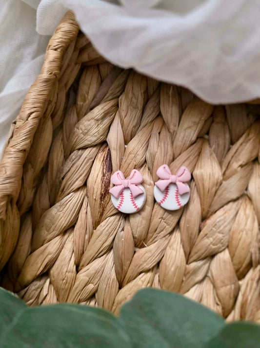 Baseball Bow Stud