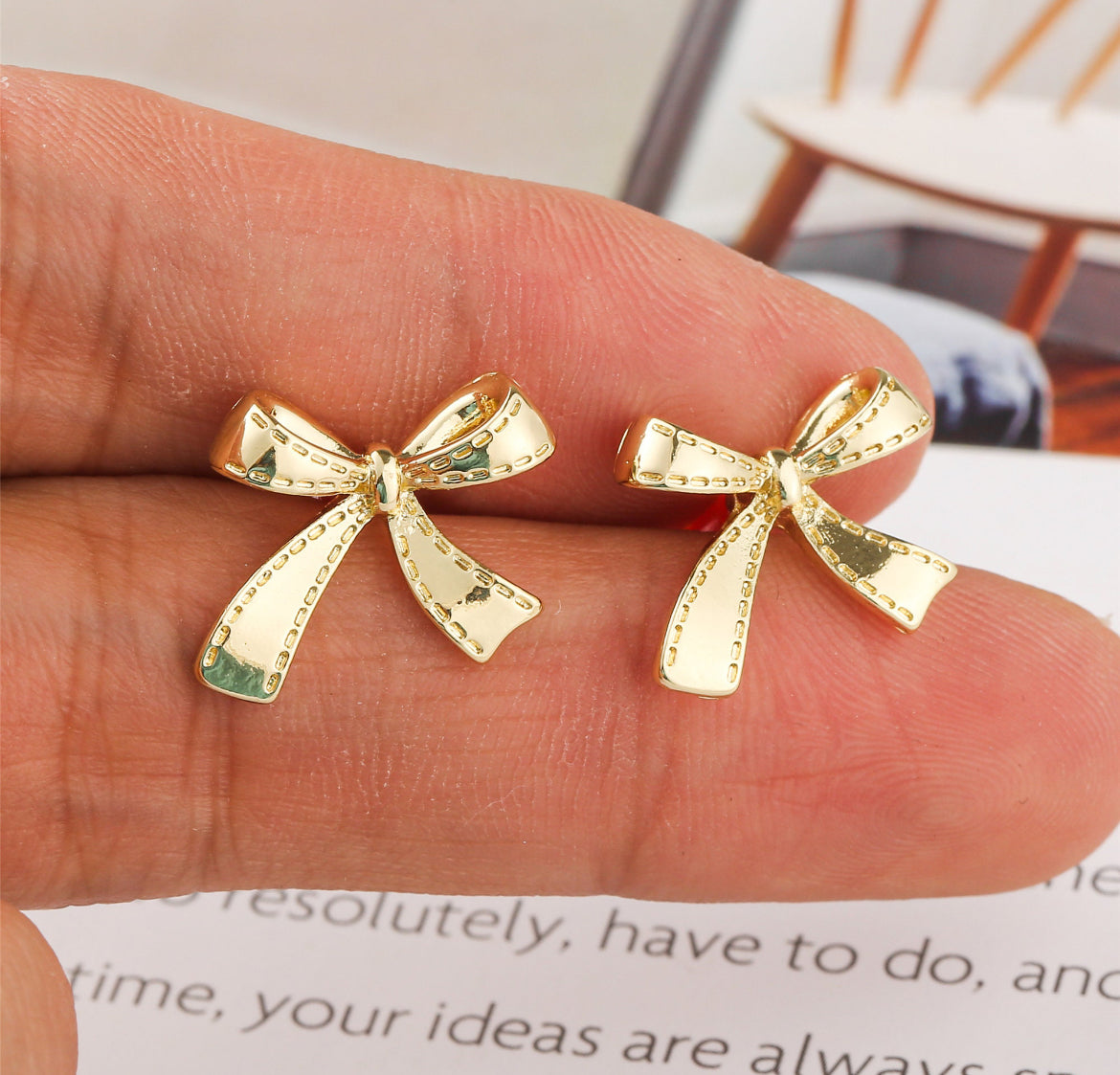 Gold Ribbon Bow
