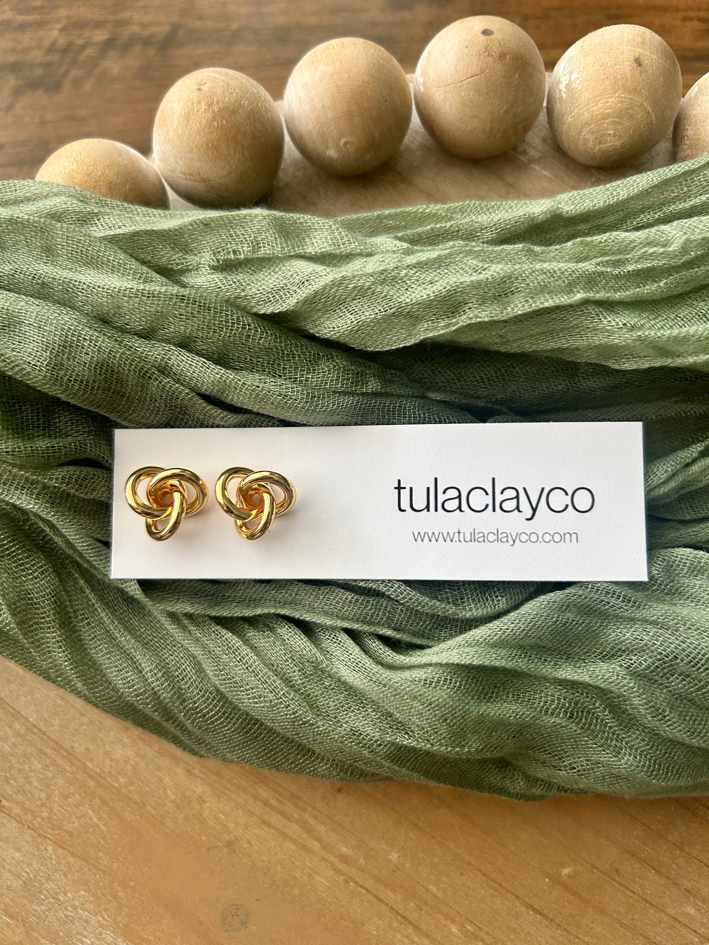 Gold Knot Studs