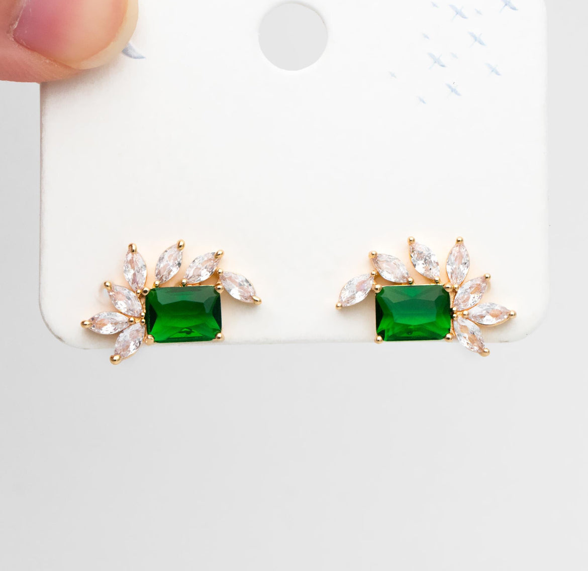Emerald Expression Studs
