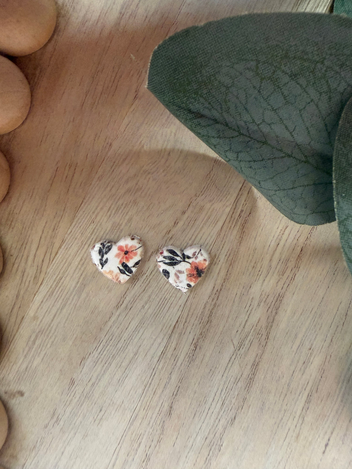 Harvest Blooms Heart Studs