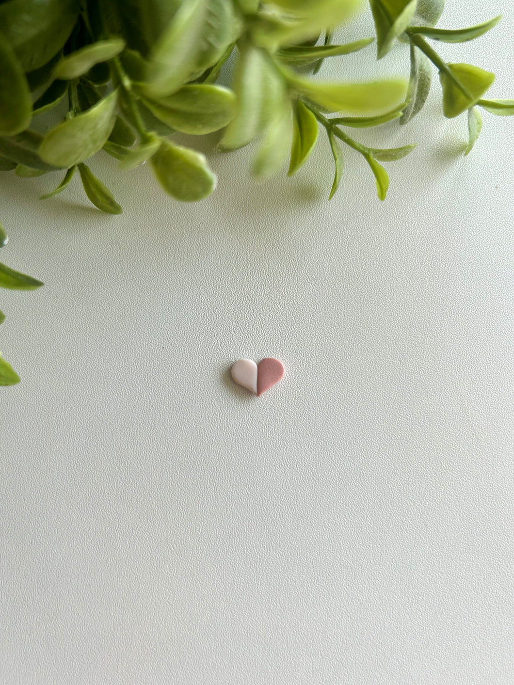 Two Toned Heart Stud