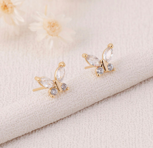 Crystal & Gem Butterflies Studs