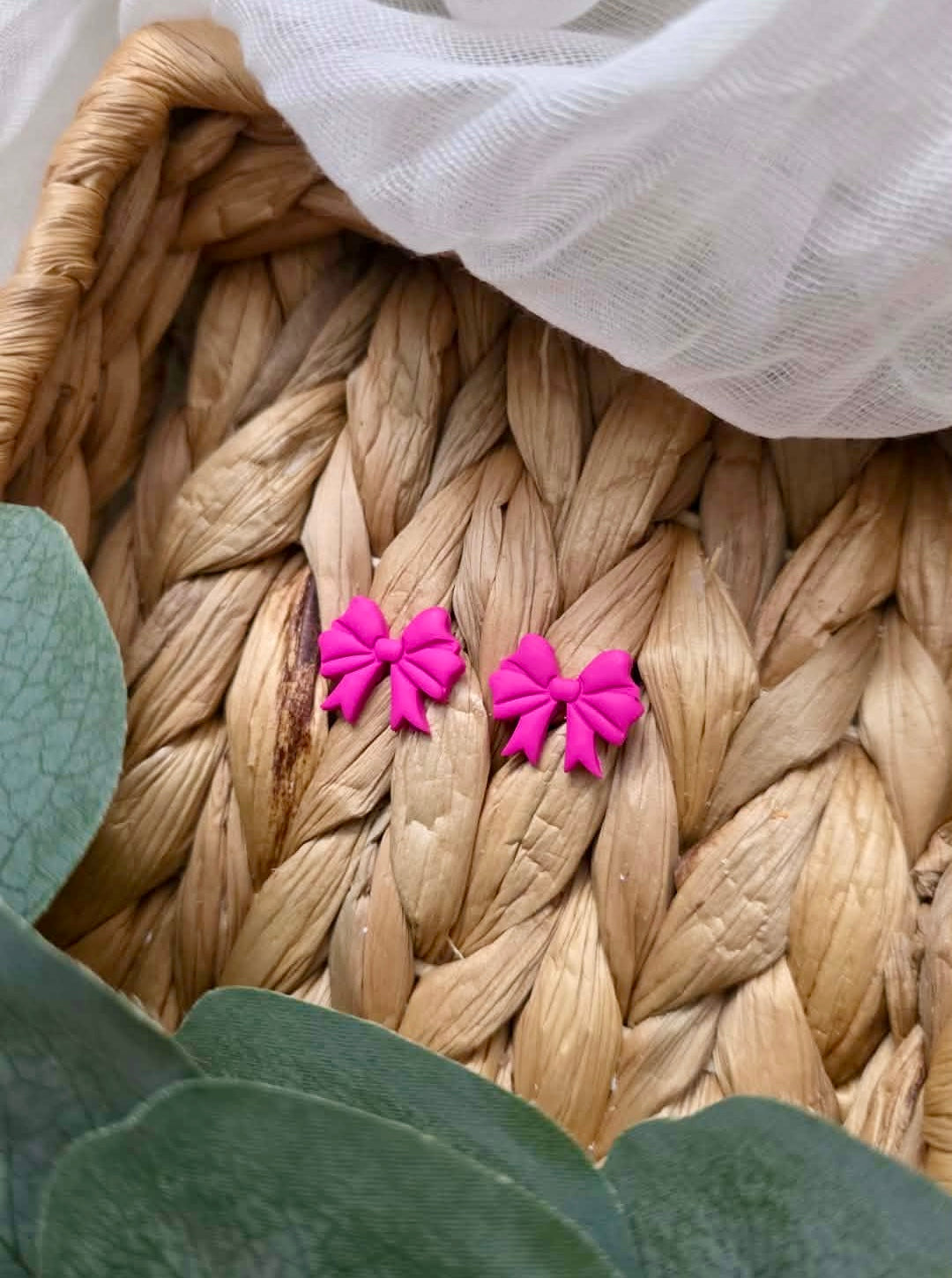 Hot Pink Ruffle Bow