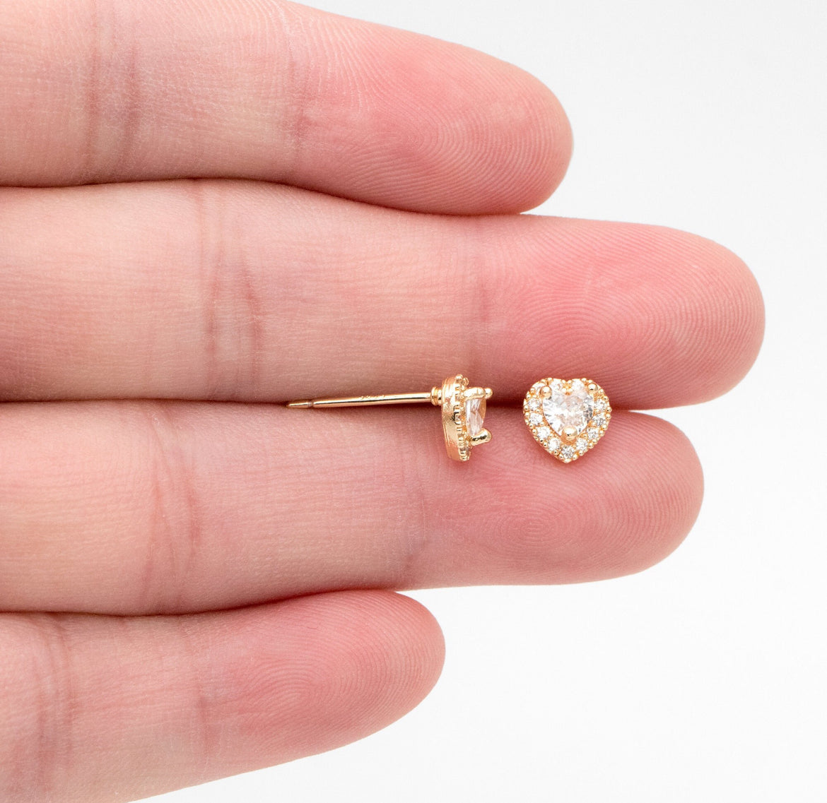 Gilded Heart Studs