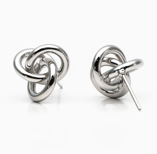 Silver Knot Studs