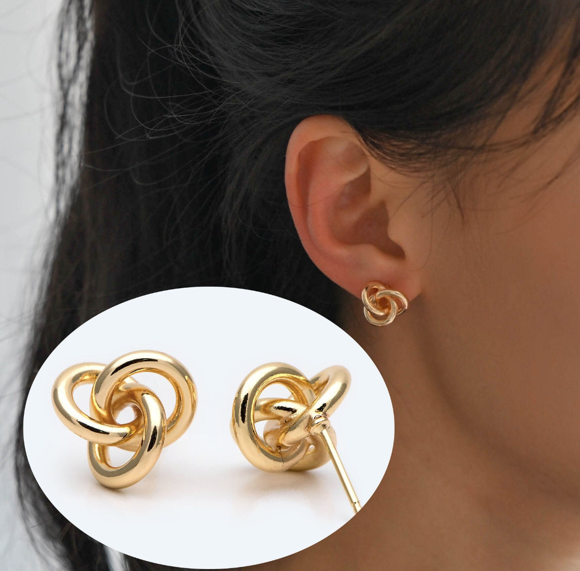 Gold Knot Studs
