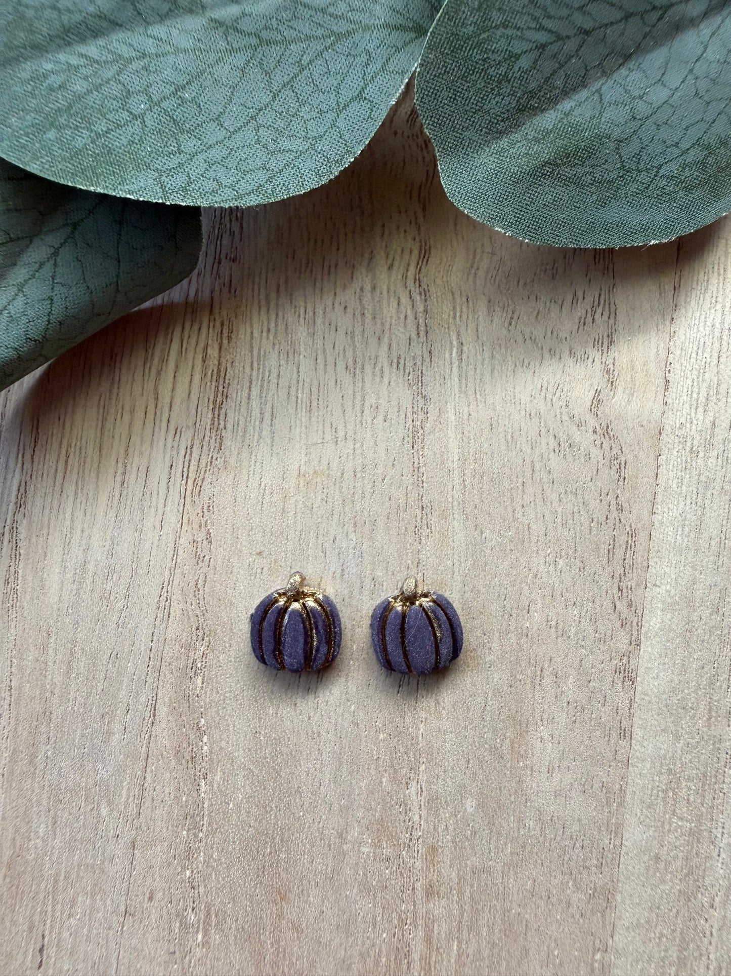 Gilded Pumpkin Studs