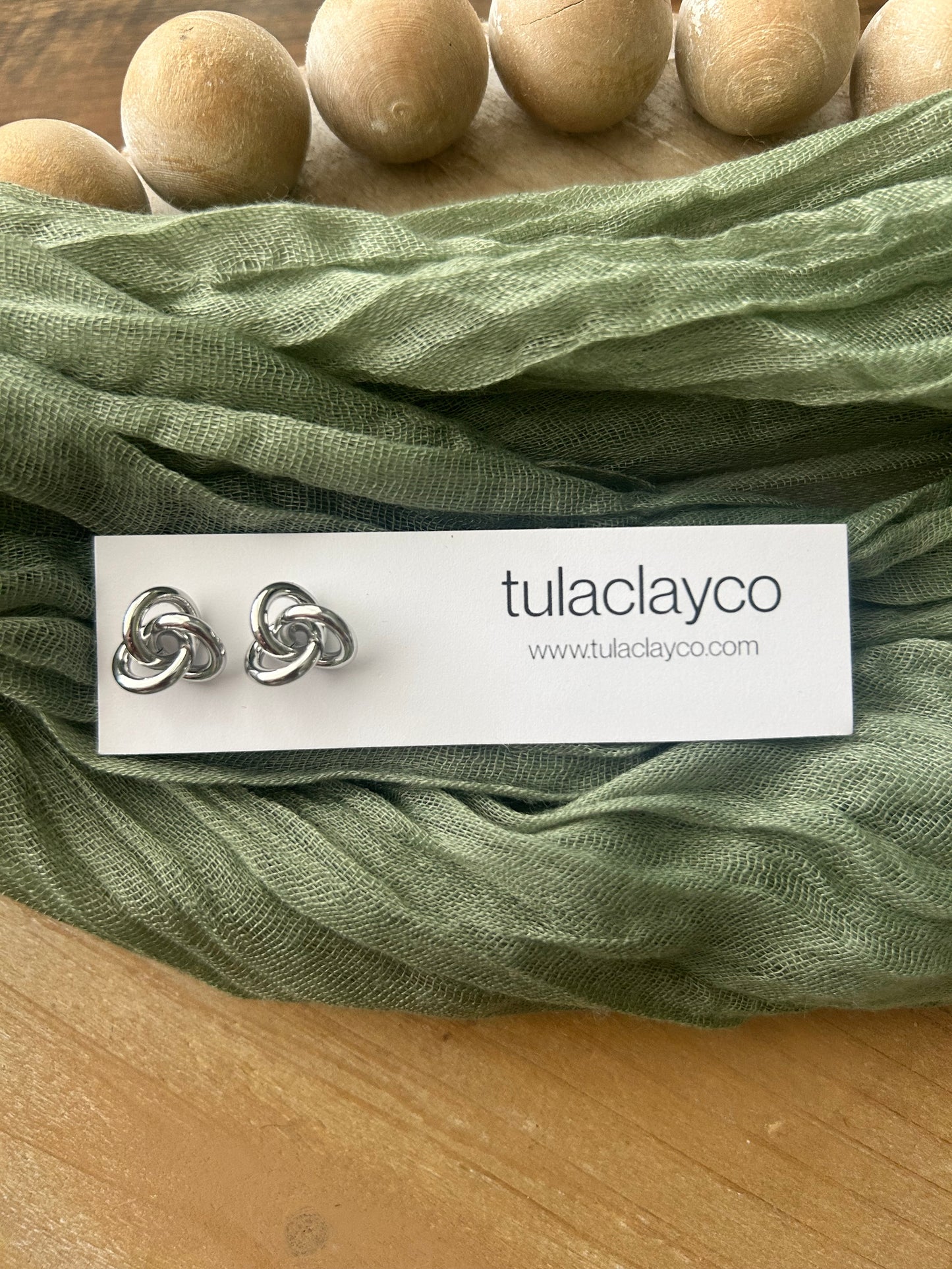 Silver Knot Studs