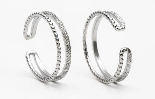 Silver Double Banded Ring