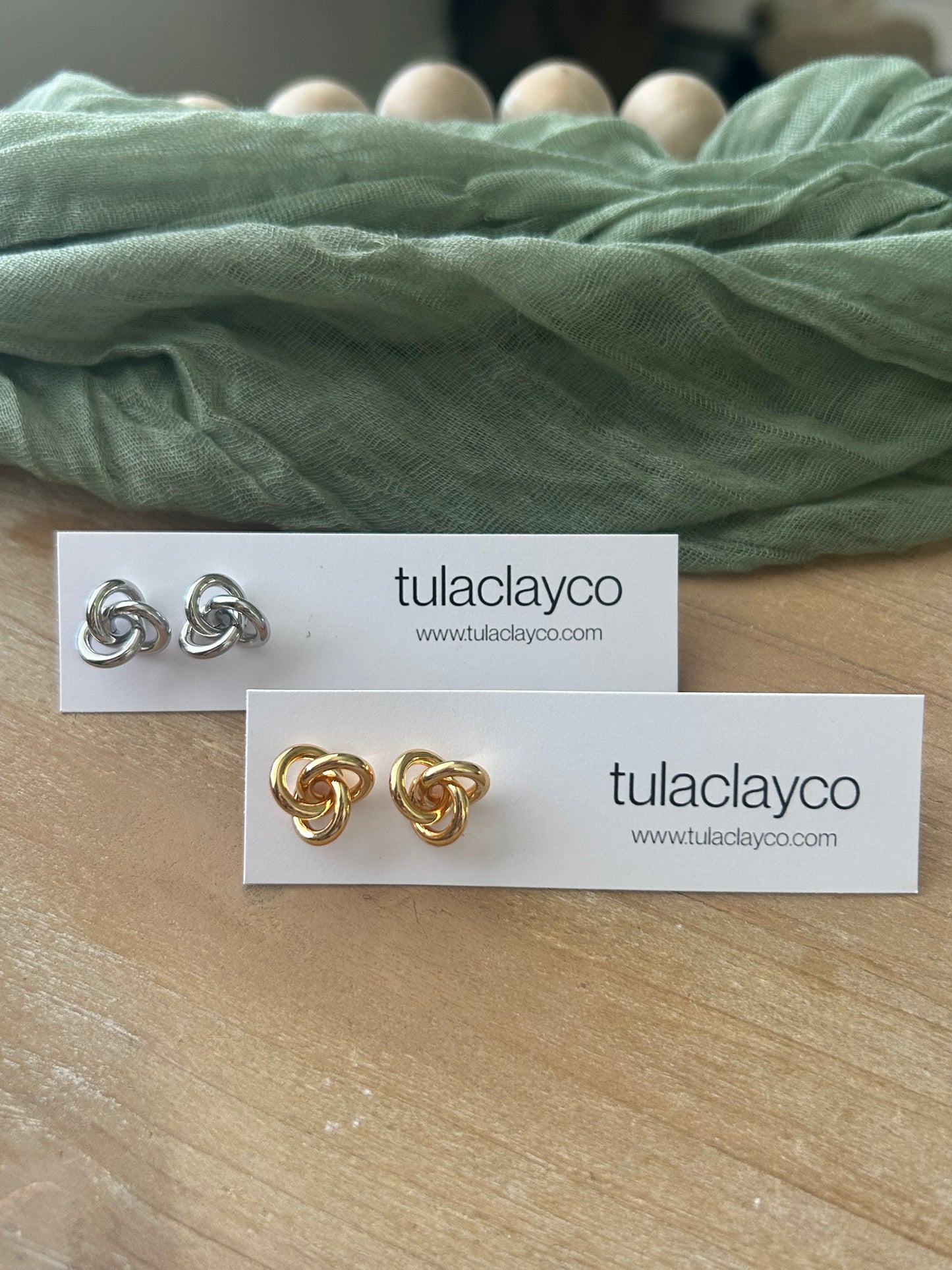 Silver Knot Studs