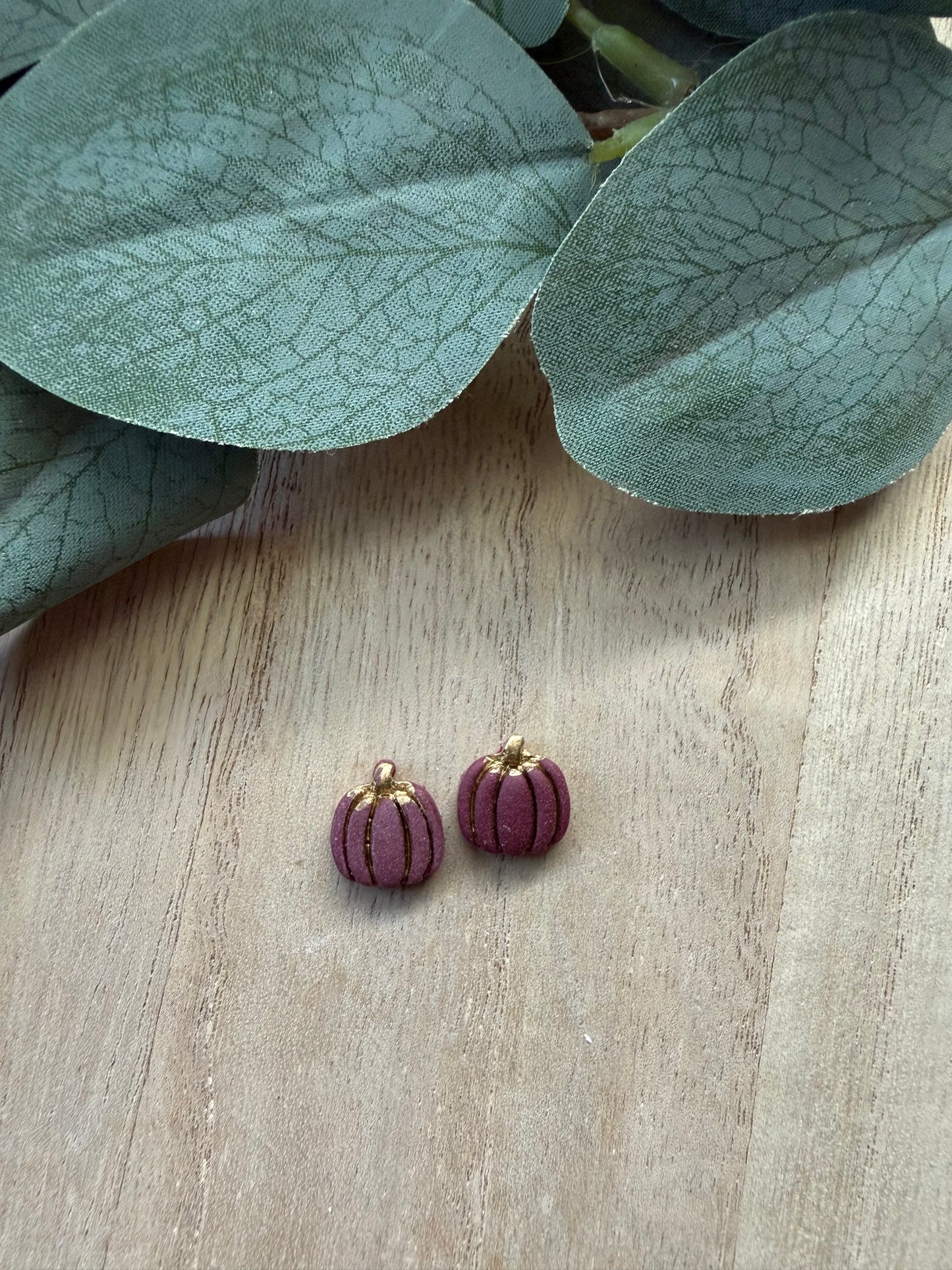 Gilded Pumpkin Studs
