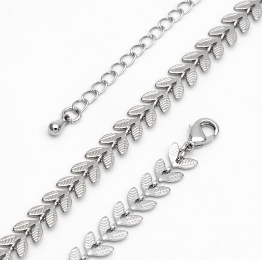 Silver Leafy Necklace