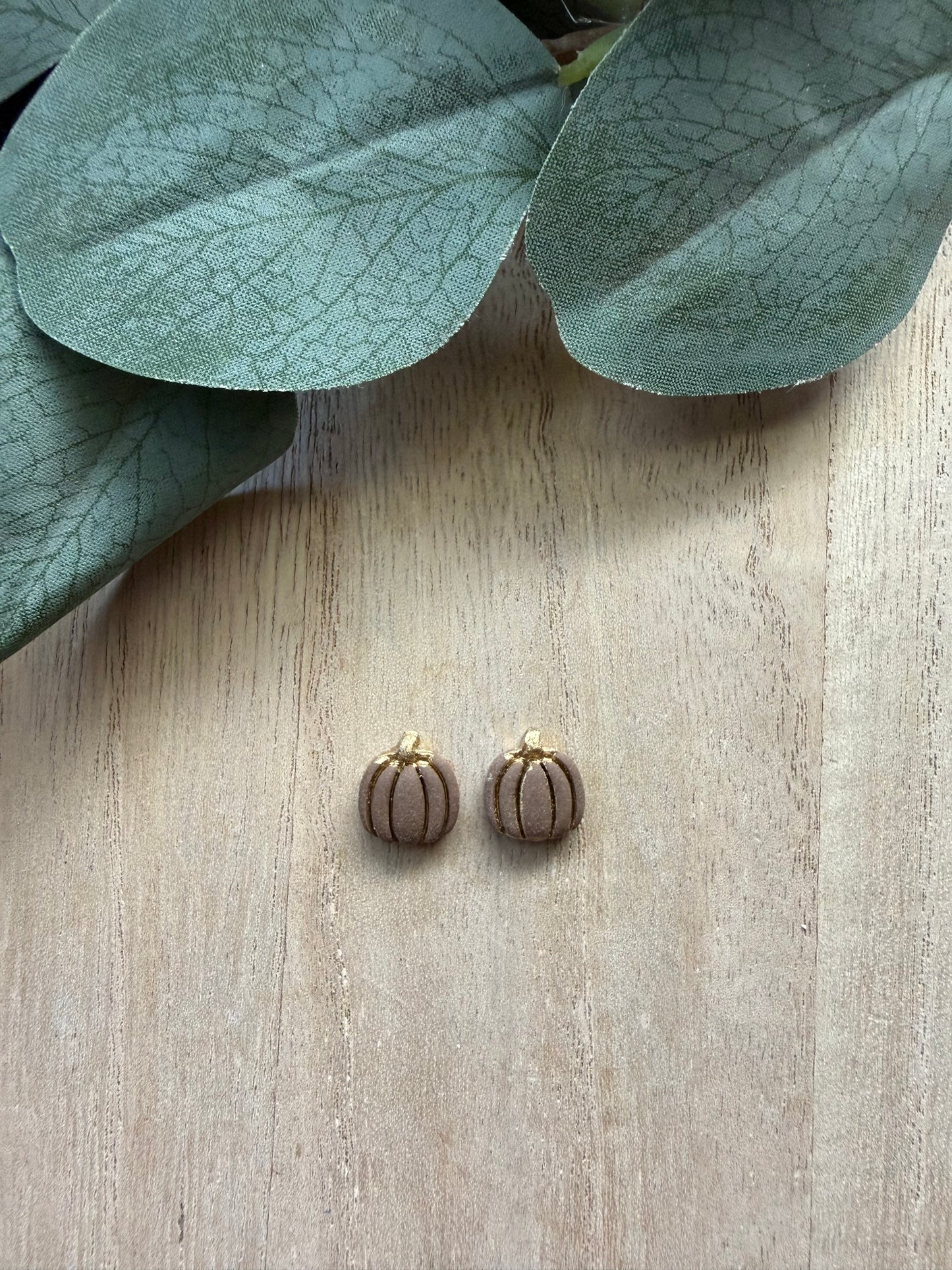 Gilded Pumpkin Studs