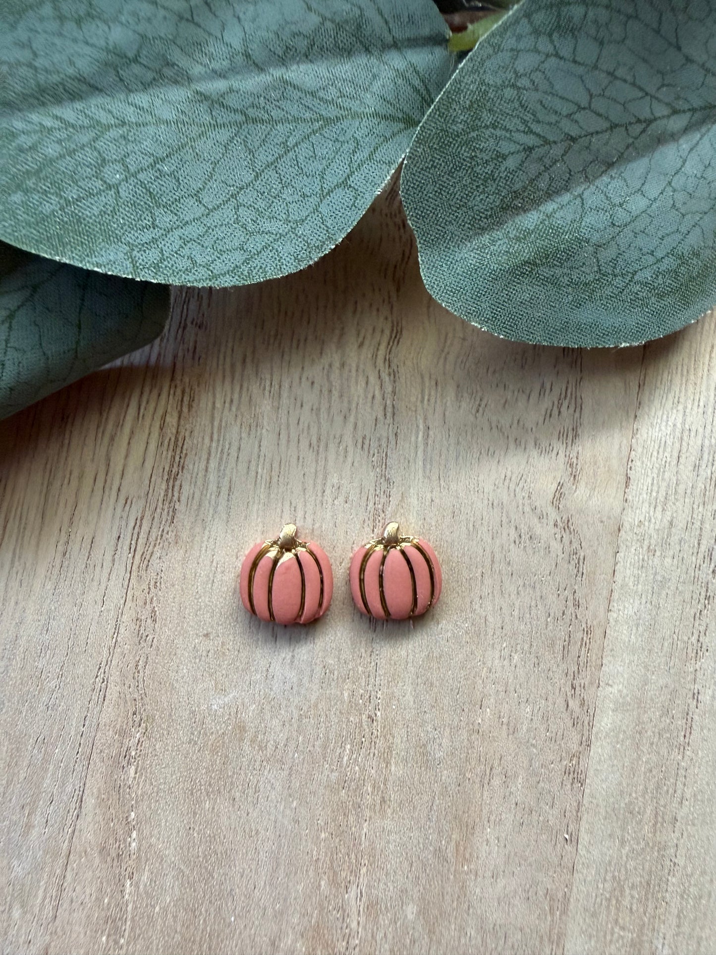 Gilded Pumpkin Studs