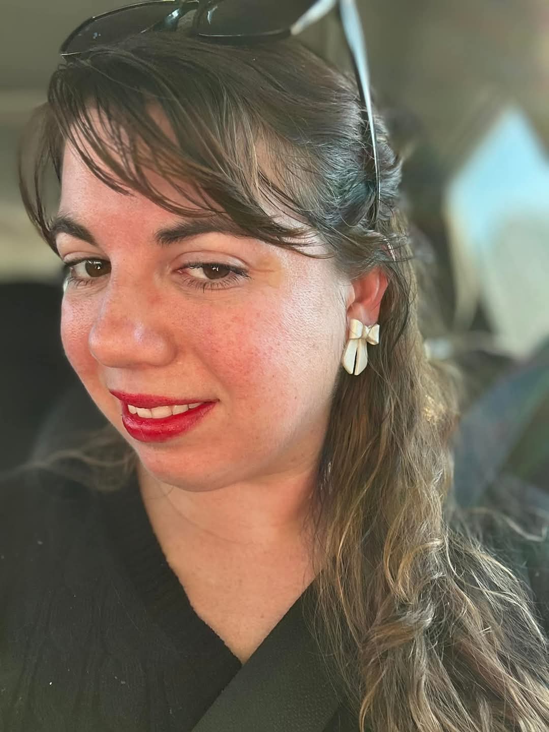 Ivory Bow Studs