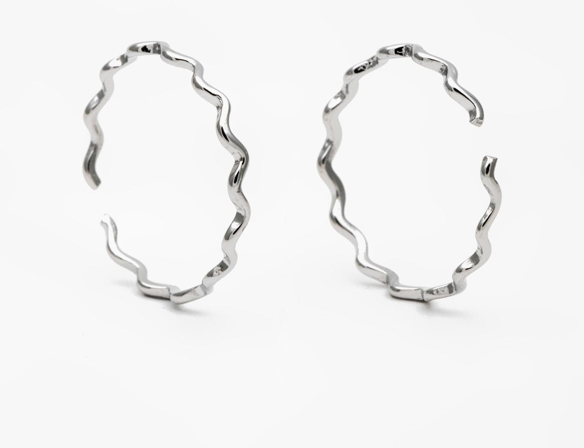 Silver Wavy Rings