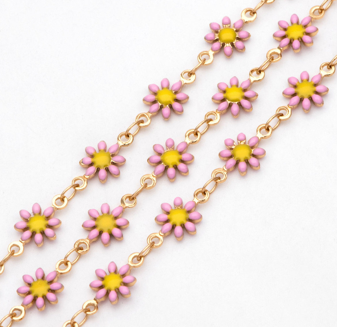 Pink Daisy Necklace