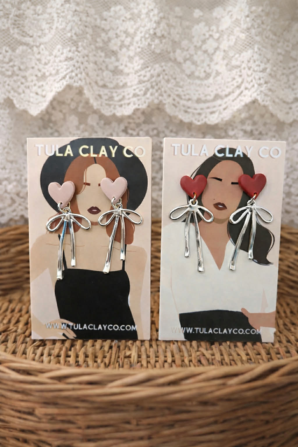 Hearts & Bows (Silver)