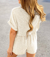 Load image into Gallery viewer, Beige Ribbed Romper
