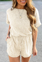 Load image into Gallery viewer, Beige Ribbed Romper
