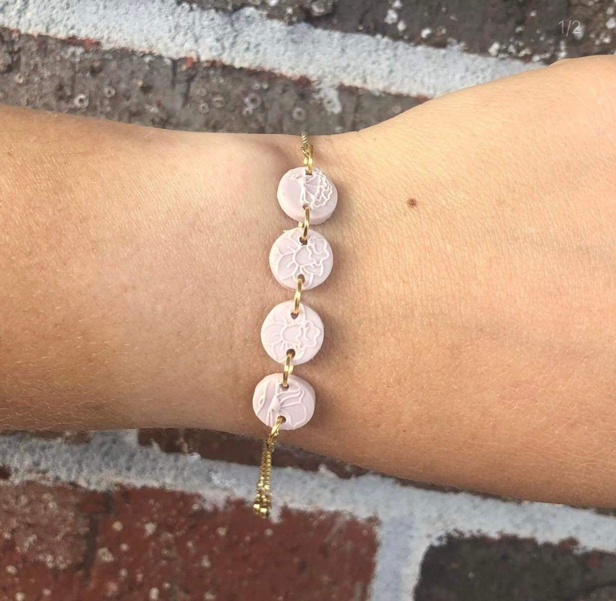 Birth Flower Circle Bracelet